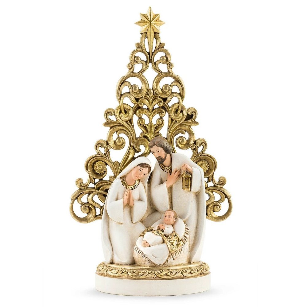 Napco, Holy Family in White and Gold, New In Box, MSRP $86.00